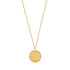 Gold Rope Disc Necklace